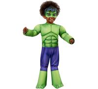 Deluxe Hulk Costume Boys Film Licensed Superhero Fancy Dress Toddler Kids