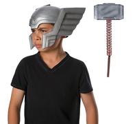 Rubies Official Marvel Thor Accessory Bundle, Includes Helmet & Hammer, Kids, Children's Fancy Dress
