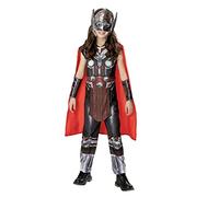Mighty Thor Girls Costume + Mask Girls Licensed Fancy Dress Outfit Marvel