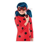 RUBIE'S Official Miraculous LadyBug Accessory Kit for Children with Glitter Wolf + Yo-Yo + Clip Earrings Ideal for Carnival, Halloween or LadyBug Miraculous