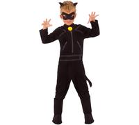 Rubie's Official Miraculous Ladybug, Cat Noir Childs Costume and Eye mask, Super