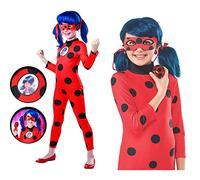 Rubie's Official Miraculous Ladybug Deluxe Childs Costume and Eye mask, Superhero