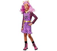 Rubies 1000676XS000 Clawdeen Wolf Deluxe Child Costume Monster High Kids Fancy Dress, Girls, Multicoloured, 5-6 Years Halloween