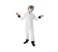 (Medium) Kids Lamb Fancy Dress Costume Xmas Animal Outfit Christmas Nativity Sheep