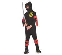Rubie's Official Ninja Childs Fancy Dress Costume HAUNTED HOUSE BLACK NINJA L