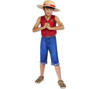 Rubies Official One Piece Monkey D. Luffy Child Costume, Kids Fancy Dress, Size Age 9-10 Years