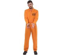 Rubie's Official Orange Convict Boiler Suit Costume, Mens Fancy Dress, Perfect for any Occasion i.e. Halloween and World Book Day, Size XS
