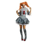 Rubies Official Pennywise IT Clown Ladies Costume, Deluxe Adult Pennywise Film, Ladies Size Large