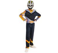 Rubies Official Power Rangers Cosmic Fury Black Ranger Costume, Childrens Fancy Dress, Size Age 9-10