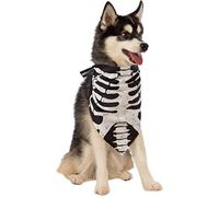 Rubies Official Skeleton Halloween Pet Dog Costume, Bandana with Bone print, Size Medium-Large Halloween