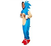 Rubies Official Sonic The Hedgehog Oversized Child Costume Jumpsuit, Kids Fancy Dress Halloween