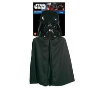RUBIES - Official Star Wars Adult Costume with Darth Vader Cape and Mask - Accessory Kit with Black Long Cape with Velcro Fastener and Hard PVC Mask - Officially Licensed Star Wars