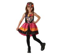 Rubies Official Sugar Skull Day of the Dead Halloween Girls Costume, Childs Size Age 9-10 Years