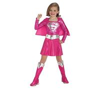Pink Supergirl Girls Fancy Dress Superhero Superman Kids Costume Outfit 3-10 Y