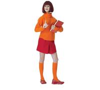 Ladies Womens Velma Costume Scooby Doo Adult Fancy Dress Party Outfit Official