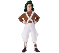 Boys Oompa Loompa Charlie And The Chocolate Factory Fancy Dress Kids Costume