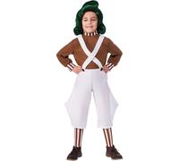 Boys Oompa Loompa Charlie And The Chocolate Factory Fancy Dress Kids Costume