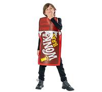 Rubies Official Willy Wonka and The Chocolate Factory Wonka Bar Unisex Child Costume, Size Medium Age 5-8 Years, Brown Halloween Halloween