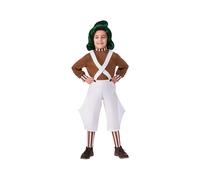 Rubies Official Willy Wonka and The Chocolate Factory Oompa Loompa Childs Costume, Kids Fancy Dress, Medium 9-10 Years Halloween