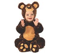 Rubies Original Teddy Bear Costume for Boys and Girls, Size 1-2 Years, Brown Jumpsuit with Hat, Halloween, Christmas, Carnival, Birthday