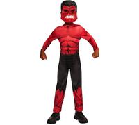 Rubies Official Marvel Red Hulk Classic Child Costume, Kids Superhero Fancy Dress, Size 5-6 Years