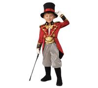 Rubies Ring Master Circus Kids Costume with Jacket Trousers Hat Red 5-10years