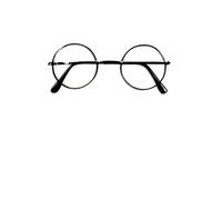 Rubies Round Black Harry Potter Sunglasses, PVC, Taglia Unica