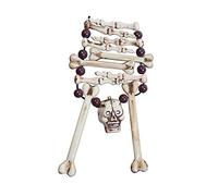 Rubies skeleton bone and skull necklace costume accessory cream brown purple