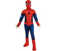 Rubies Official Marvel Spider-Man Deluxe Padded Muscles Child Costume, Kids Superhero Fancy Dress, Age 5-6 Years Halloween