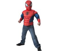 Rubie's Spider-man Muscle Chest Shirt Costume Top Set & Mask - 4-6 years