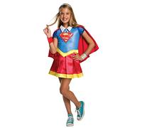 Rubies Supergirl Deluxe Costume, Kids DC Super Hero Girls Outfit, Large, Age 8 - 10 years, HEIGHT 4’ 8” - 5' 0' Halloween