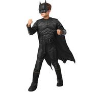 Deluxe Batman Kids Costume Boys Licensed DC Superhero Fancy Dress