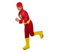 Official Child FLASH DELUXE MUSCLE CHEST Fancy Dress Costume Book Week Superhero