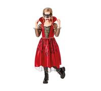 Children's Red Deluxe Vampiress Halloween Fun World Book Day Party Costume Dress