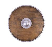 Rubies warrior shield costume accessory, round brown and silver prop