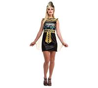 Rubie's Women's Black & Gold Egyptian Sequin Dress Costume (Pack of 1) - Elegant Design, Perfect for Parties, Cosplay, Theme Events, & More Halloween Halloween