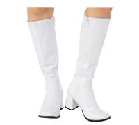 Rubie's Women's Costume GoGo Boots, White, 8