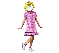 Rubies womens Peanuts Sally Costume Dress and Foam Mask, As Shown, Medium