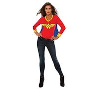 Rubies Women's Wonder Woman Sporty Tee w/Cape Costume, As Shown, L