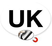 Rubigo 1 or 2 Pack UK Magnetic Car Sticker for Europe - GB Stickers for Car Travel - UK Car Magnet - Regulation Size - Weatherproof & Paint-Safe - DVLA Legal Requirement Post-BREXIT (1)