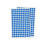 Rubigo 8mm Coloured Dot Stickers - 1500/3000 Sticky Dots in 10 Assorted Colours, Circle Labels for Calendars, Planners, Crafts, Office & School Use (Blue, 3000 Dots)