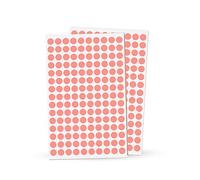 Rubigo 8mm Coloured Dot Stickers - 1500/3000 Sticky Dots in 10 Assorted Colours, Circle Labels for Calendars, Planners, Crafts, Office & School Use (Pink, 3000 Dots)