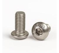 Rubigo M6 Bolts, M6 x 14mm Hex Socket Button Head Machine Bolts - DIN 933 Standard A2 304 Stainless Steel Hex Socket Cap Screws, Fully Threaded for Industrial,Indoor,Outdoor Use, Pack of 20