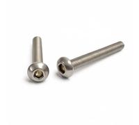 Rubigo M6 Bolts, M6 x 60mm Hex Socket Button Head Machine Bolts - DIN 933 Standard A2 304 Stainless Steel Hex Socket Cap Screws, Fully Threaded for Industrial,Indoor,Outdoor Use, Pack of 10