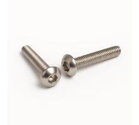 Rubigo M8 Bolts, M8 x 50mm Hex Socket Button Head Machine Bolts - DIN 933 Standard A2 304 Stainless Steel Hex Socket Cap Screws, Fully Threaded for Industrial,Indoor,Outdoor Use, Pack of 10