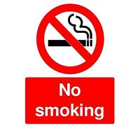 Rubigo No Smoking Signs Self Adhesive Sticker - UV Protected and Waterproof No Smoking Stickers for Restaurants, Shops, and Public Areas, 20x15cm (Pack of 10)
