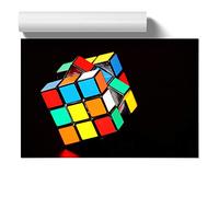 Rubik Cube | Unframed Wall Art Print | Ready to Frame Poster | Modern Home Decor Picture | Artwork for Living Room, Bedroom, Kitchen or Office | A1 (59.4x84.1 cm)