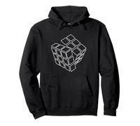 Rubik Rubix Rubic Cube Problem Solver Awesome Line Art Pullover Hoodie
