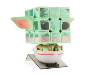 Rubik’s Cube, Star Wars Grogu Cuber with Display, Mandalorian’s The Child Brain Teaser Puzzle for Adults, Challenging Brain Teaser Fidget Toy for Kids, Collectible Star Wars Toy, for Ages 8 and Up