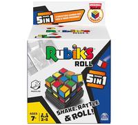 Rubik’s Roll, 5-in-1 Dice Games Pack & Go Travel Size Multiplayer Colorful Road Trip Board Game, for Kids & Adults Ages 7 and up